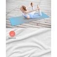 thumbnail image 4 of Blue Grey Ombre Yoga Towel for Hot Yoga Non Slip, Modern Gradient Abstract Art Yoga Mat Towel Absorbent Yoga Sweat Towels Microfiber Hot Yoga Blanket for Bikram Pilates 26"x70", 4 of 7