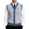 thumbnail image 2 of Men's Sweater Vest V Neck Button Down Sleeveless Cardigan Argyle Sweater Vest, 2 of 7