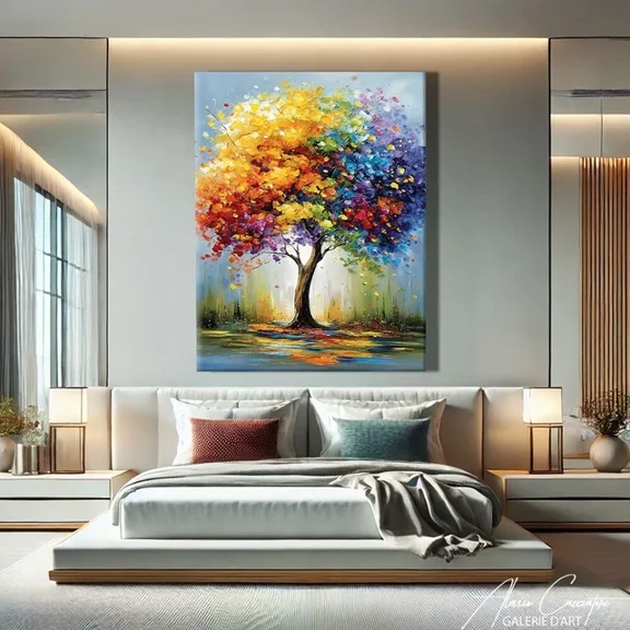 Kna Prints - 1 Pc Poster Large Tree Of Life Wall Decor Colorful Tree Nature Home Decor, UNFRAMED-8x12