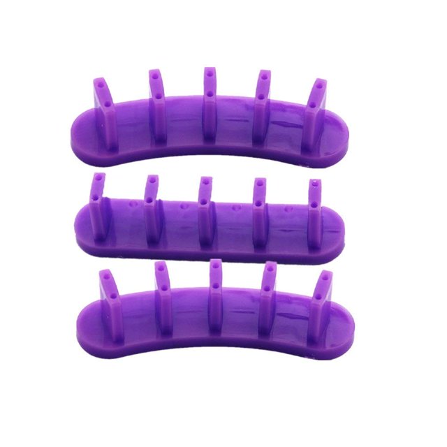 Soporte de exhibición XCF para práctica de puntas de uñas postizas 3 piezas púrpura