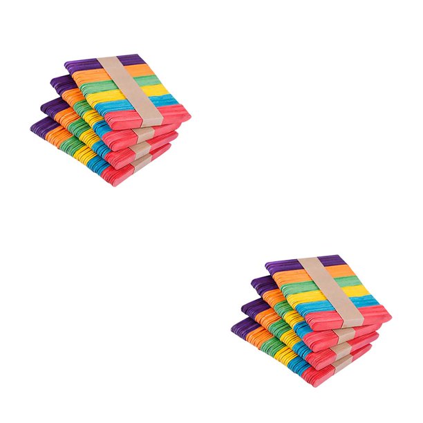 sweethay 100 Uds. De palos de coloridos modelo de construcción artesanal DIY palos de multicolores 93x10x2mm 2Conjunto