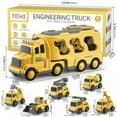 thumbnail image 2 of Toys For 3 4 5 6 7 Year Old Boys, Construction Vehicles Transport Truck Carrier Toy, Kids Toys Truck For Toddler Boys Girls, Christmas Birthday Gifts For Kids Boys Girls, 2 of 4