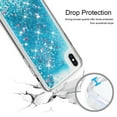 thumbnail image 5 of FIEWESEY Case for iPhone X,3 in1 Layers Hybrid Liquid Stars Shaped Glitter Flowing Quicksand case Clear Soft Shockproof TPU Slim Protective Cover for iPhone X/XS(Blue), 5 of 6