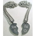 thumbnail image 6 of SOLID STAINLESS STEEL MOM DAD SPLIT HEART NECKLACES LOVE FREE ENGRAVING, 6 of 8