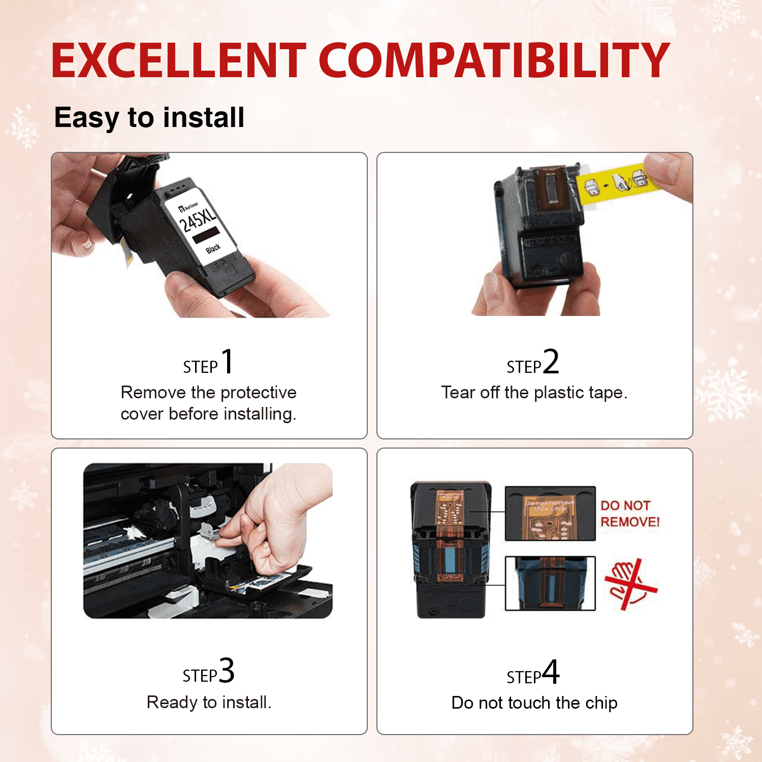 245xl 246xl Combo Pack for Canon Ink 245 and 246 for Pixma MG2522 2520 MX490 TS3322 TR4522 TR4520 Printer