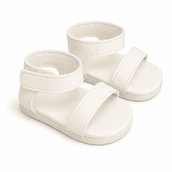 MBD® 18 Inch Doll Shoes- Off White Doll Sandals Fits 18 Inch Kennedy and Friends Dolls