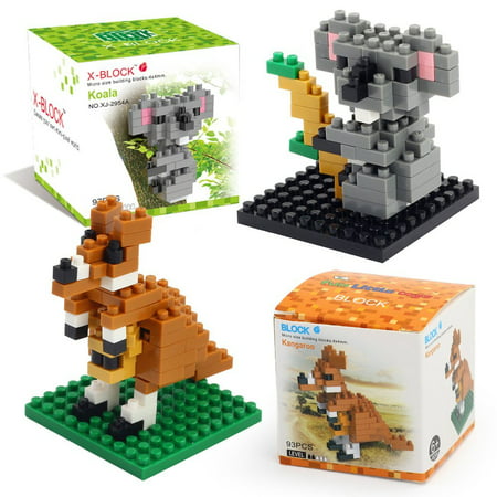 Animal Mini Building Blocks Zoo Toy Set  for Girl's or Boys Birthday Gift Educational Intelligence Creativity  Figures Toy DIY Kit Multi colors 12 Styles