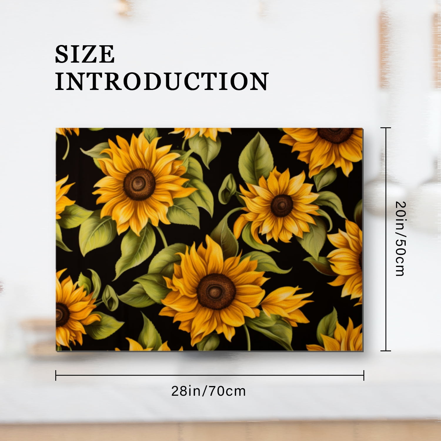 Square Stove Top Covers, Sunflowers with Butterflies Non-slip Foldable Electric Stove Burner Covers, Glass Induction Cooktop Protector Mat for Kitchen RV (28×20 Inch)