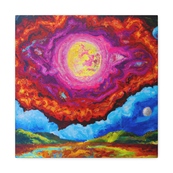 Starry Night Map Painting - Canvas