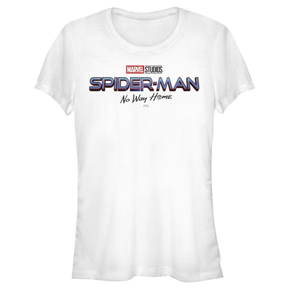 Junior's Marvel Spider-Man: No Way Home Logo White Graphic Tee White Large