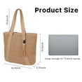 thumbnail image 2 of Large Straw Beach Bag for women, Straw Tote Bag with Tassels, Woven Summer Handbag Shoulder Bag for Outdoor Vacation, 2 of 10
