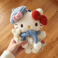 thumbnail image 1 of hello Cartoon Red Glasses Apron Keychain Plush Toy Backpack Doll Plush Keychain for Women Style 18, 1 of 1