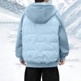thumbnail image 5 of YUANxueke Boys Zip Up Thickened Coat, Long Sleeve Puffer Jacket with Drawstring Hood, Winter Warm Casual Outerwear, 5 of 7