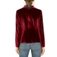 thumbnail image 4 of INSPIRE CHIC Women's Velvet Blazer Solid Color Shawl Collar One Button Wear-to-Work Suit Jacket 2XL Wine Red, 4 of 8