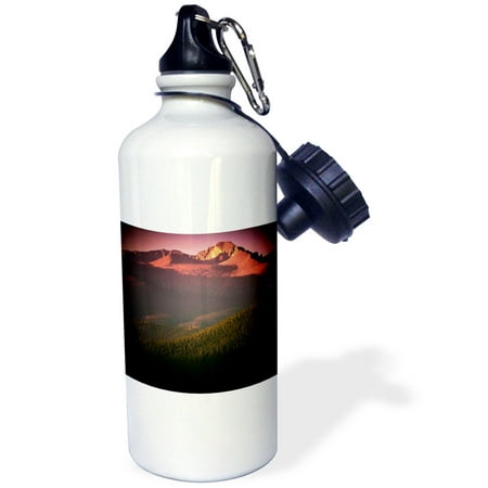 3dRose Longs Peak in Spotlight Rocky Mountain National Park, Sports Water Bottle,