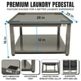 thumbnail image 4 of EZ Laundry Pedestal 29" x 16" Washer and Dryer Platform Stand – Steel Frame, Grey, 4 of 11