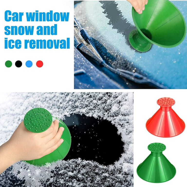 Farship Ice Scrapers Round Windshield Magic Cone-Shaped Car Windshield Ice  Scrapers Tool 