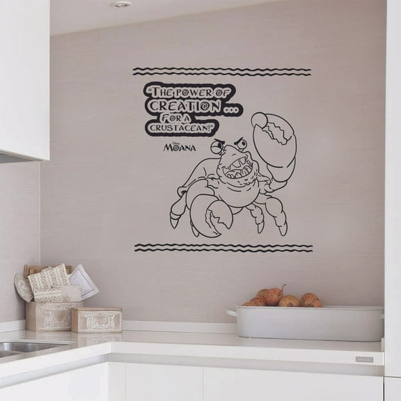 The Power Of Creation For A Crustacean Disney Princess Moana Quote Vinyl Wall Art Wall Sticker Wall Decal Home Decoration Girl Boy Room Wall Decor Kinder Nursery Kids Children Room Size (10x10 inch)