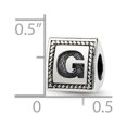 thumbnail image 2 of Fancy Bead White Sterling Silver G Alphabet & Numbers 8.18 mm, 2 of 2