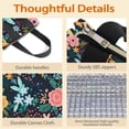 thumbnail image 4 of Pioneer Flower Floral Print Pattern Insulated Lunch Bag for Women & Adults,Large Portable Soft Cooler Lunch Bag,Thermal Food Storage Tote with Pearl Cotton,8.66L,8.75x5.75x9.5 Inch, 4 of 6