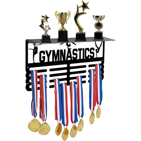 1Set Iron Medal Holder & Tray Medal Display Hanger Rack Medal Holder Frame with Screw Cheering Squad 100x380x10mm & 200x400mm Hole: 3mm