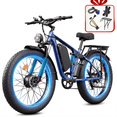 thumbnail image 2 of FENGQS Q8 Plus 26" Fat Tire Off-Road Electric Bike, Dual Motor 5000W Peak, 52V 23Ah Long-Range Battery, 45 MPH Top Speed, Full Suspension, Hydraulic Brakes, UL 2849 Certified-(Blue), 2 of 8
