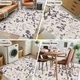 thumbnail image 5 of Purple Pink Botanical Area Rugs 3'x5', Small Throw Rugs for Living Room Bedroom, Rustic Country Spring Floral Summer Leaf Indoor Outdoor Rug Non-Slip Low Pile Carpet Runner Reversible Floor Mats, 5 of 8