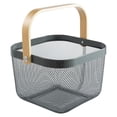 thumbnail image 2 of Contenedor de canasta de almacenamiento BLESIY Cesta de almacenamiento gris, 2 of 7