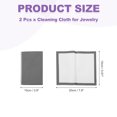 thumbnail image 2 of Uxcell 5.9"x7.9" Jewelry Cleaning Cloth, 2 Pack Double-Sided Fleece Polishing Cloth for Gold, Silver and Jewelry, Dark Gray, 2 of 6