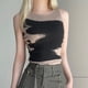 thumbnail image 1 of Camiseta De Verano Chaleco con estampado de retrato en contraste de color manchado, top sin mangas ajustado con personalidad para mujer Cgtredaw Para estrenar, 1 of 5