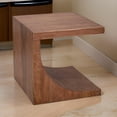 thumbnail image 6 of Benjara Okai Side End Table, 24 Inch Tabletop, C-Style Brown Solid Mango Wood, 6 of 6