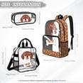 thumbnail image 4 of Kuiaobaty Dachshund Print Clear Backpack Set for Girls Boys Paw Paw Print Clear Backpack and Lunch Bag Set with Side Pockets See Through Bookbag with Pencil Case for School, 4 of 5