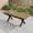 Yellow, variant on 83" Expandable Outdoor Dining Table for 6-8 Person, Aluminum Sturdy Frame with Umbrella Hole, Limed Oak