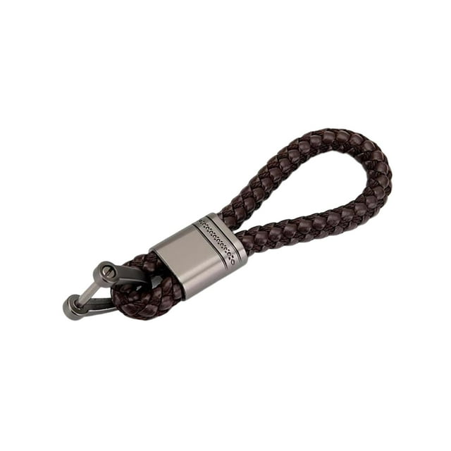 Llavero Universal de cuero para coche, anillo en D, exquisito, Simple, resistente, tejido a mano, llavero para coche Café Sunnimix llavero de coche