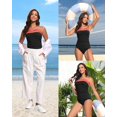 thumbnail image 4 of Tankini Daci negro y rosa con bloques de color y control de abdomen talla L, 4 of 6