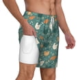 thumbnail image 3 of Goofa Flowe Rooster Printed Men's Swim Trunks Board Shorts Quick Dry Mens Swimming Trunks with Compression Liner,Breathable Fit Hawaii Beach Shorts-Large, 3 of 9