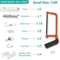 thumbnail image 4 of ZXNYH Ceiling Track Kit with Hooks, Wall Mount Curtain Track,x-Large Size for Space 12ft - 18ft Wide, Work with Grommet and Pinch Pleated Curtain, 4 of 7