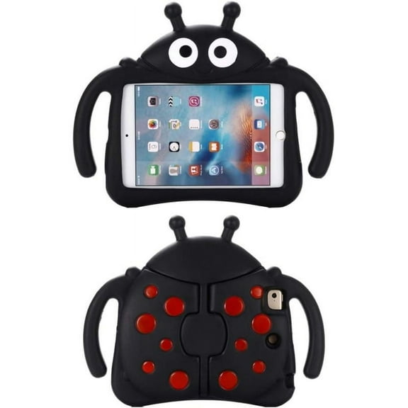 Kids Case for Mini 5/4/3/2/1 7.9 inch Only, Kids Proof Lightweight EVA Foam Stand Cover for Mini 5 (2019), Mini 4 - Ladybug, Black