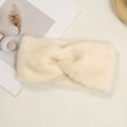 thumbnail image 2 of Lunxisen 2 Pcs Twist Knitted Headbands Winter Ear Warmers, Crocheted Turban Head Wraps Elastic Hair Band Accessories, Hair Scrunchies Scarves., 2 of 9