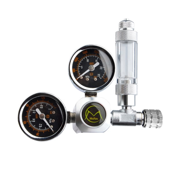 Eigraketly Regulador de CO2 para acuario W21.8 G5/8, Control de presión de CO2 para tanque de peces y burbujas de acuario Medidores de medidas dimensionales No.04 Eigraketly GJ3836-04B