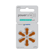 Power One Size 312 Zinc Air Mercury-Free Hearing Aid Batteries (60 Pack)