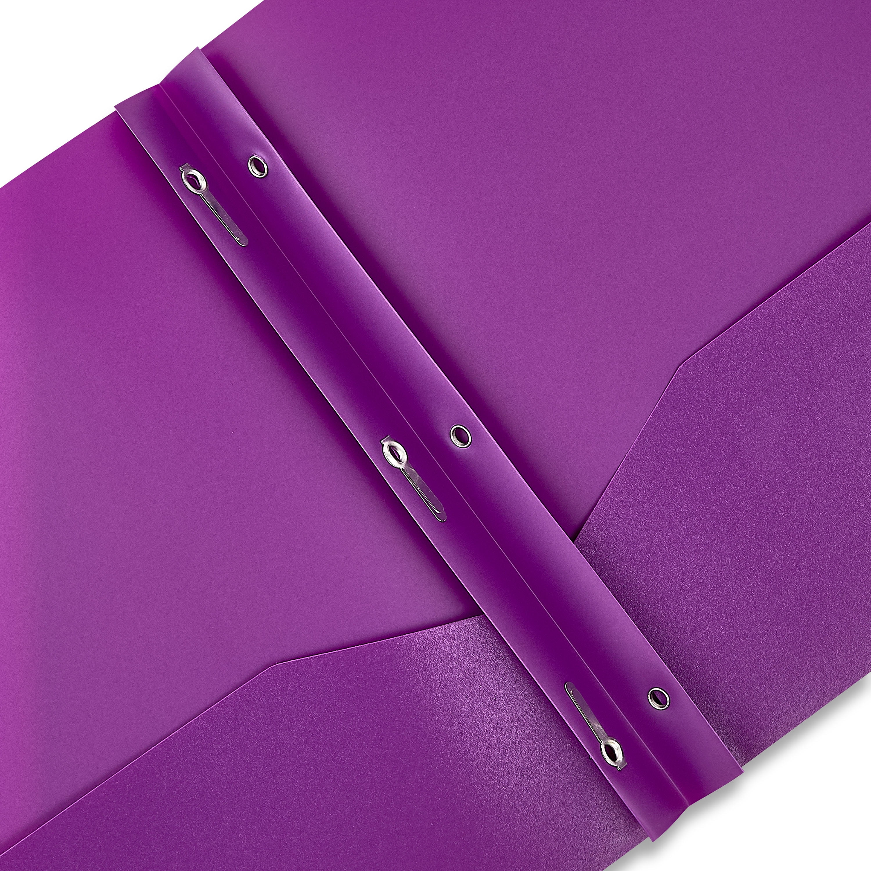 (4 pack) Pen+Gear 3-Prong 2-Pocket Poly Folders, 9.4" x 11.4", Assorted Colors, 10 Count