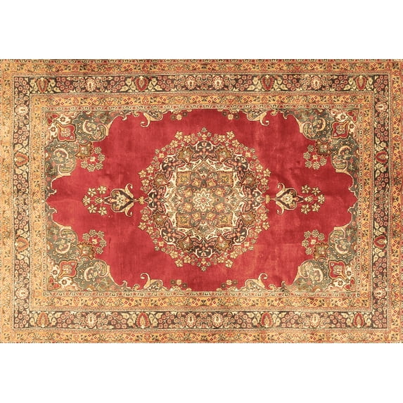 Ahgly Company Indoor Rectangle Medallion Brown Traditional Area Rugs, 4' x 6'