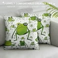 thumbnail image 3 of Nawypu Envelope Closure Satin Pillowcase for Hair and Skin Pillowcase King Size Quirky Animal Frog Pattern Pillow Cases Cooling Satin Pillow Covers, 3 of 5