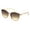 Beige Gradient Brown, variant on Womens Boyfriend Keyhole Rectangle Horn Plastic Sunglasses Slate Gradient Black