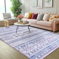 thumbnail image 4 of Ultrug Soft Boho Area Rug Moroccan Geometric Rugs Washable Carpet for Bedroom Living Room Home Decor,4'x6',Blue Purple, 4 of 7