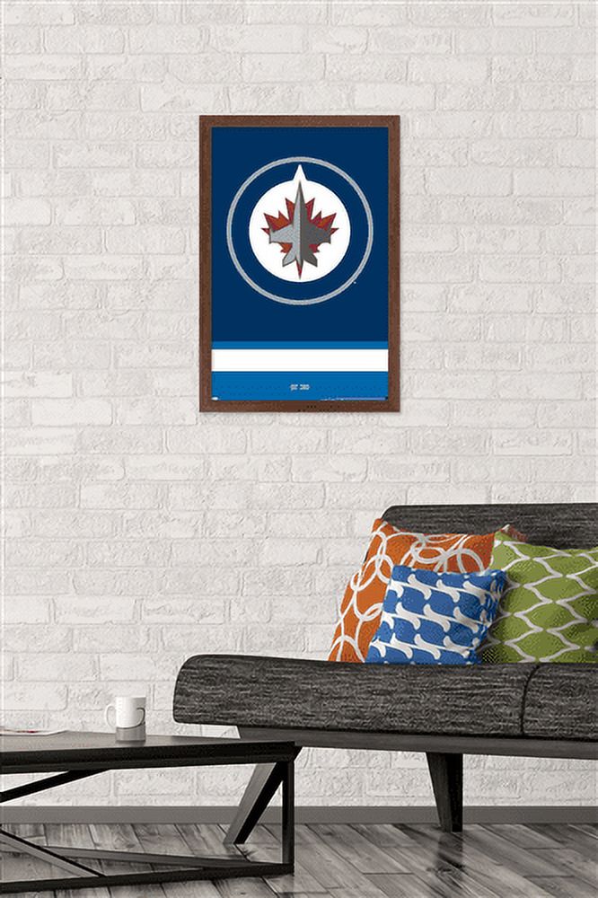 NHL Winnipeg Jets - Logo 21 Wall Poster, 14.725" x 22.375", Framed