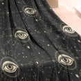 thumbnail image 3 of Black Gold Eye Star Constellation Pattern Blanket,Comfortable Soft Flannel Throw Blanket,All Season,Warm Lightweight Blankets for Sofa Bed Couch Living Room Chair,30"x40", 3 of 4