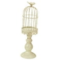 thumbnail image 2 of Portavelas de jaula para pájaros, portavelas de Metal duradero para decoración de fiestas en el hogar blanco l, 2 of 9