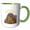 Green/White, variant on 3drose, Hawaii Territory Mammal the Monk Seal, 15oz Mug